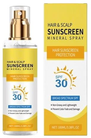 Hår och Hårbottens Solskydd Hår Och Huvudsvål Spray 100 Ml | Icke-Klibbig Vattenfast UV-Beskyttelse för Kvinnor Män Sport Resa Skönhet Båt
