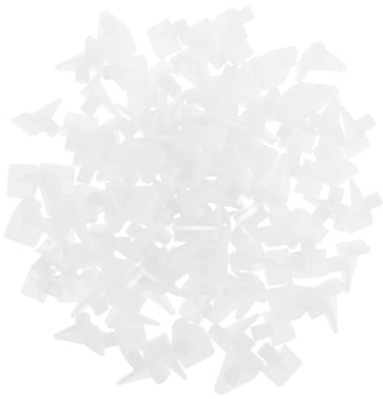 WOONEKY 100 pezzi Perni Supporto Mensola in Plastica Bianca Reggi Ripiani Robusti per Mobili Clip per Scaffali Armadi Librerie Supporti Durevoli per Mensole Armadietti
