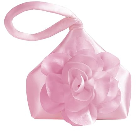 BABEYOND Bolsos de mano para mujer, elegantes bolsos de noche de rosa de los años 20 para fiestas de disfraces, bodas y uso diario, Pink, Talla única