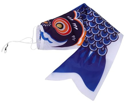 Mikikit Bandiera Giapponese della Carpa Koinobori 70 Cm in Poliestere Resistente allo Sbiadimento, Manica a Vento Pesce per Esterni Struttura Robusta, Decorazione Tradizionale