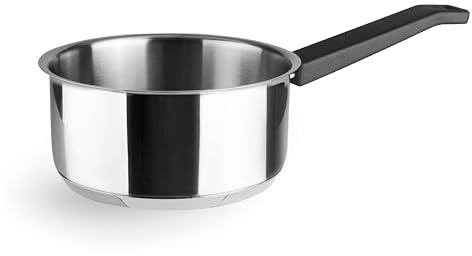 Lacor 80214 - Cazo Caliza, Acero Inoxidable 18/10, Triple Fondo Difusor | En acero inox 18/10, para salsas, leche y raciones pequeñas; apto para inducción, apto para lavavajillas, versátil y duradero