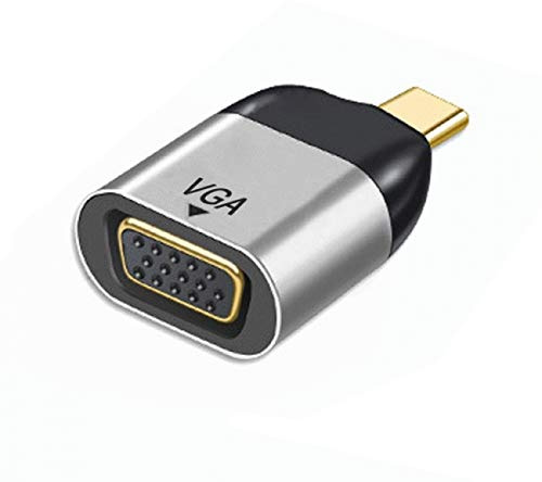 Cablecc USB-C Typ C auf VGA Konverter Monitoradapter 1080p 60Hz für Tablet & Telefon & Laptop