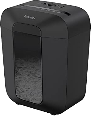 Fellowes Aktenvernichter 9 Blatt (P4), Papierschredder mit Partikelschnitt für Homeoffice, Powershred LX50, Schredder mit 17L Papierkorb und Sicherheitssperre, LX AktenvernichterDesign Serie, schwarz