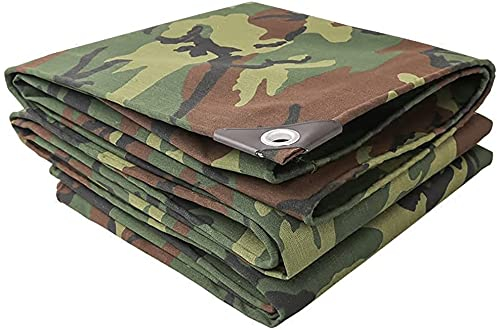 RAN Zeltplanen Outdoor gepolsterte Tarnung Tarn Tarpaulin Leinwandzelt Sonnencreme Poncho Tuch Tarp Waterproof Plane (Size : 5 x 5 m)