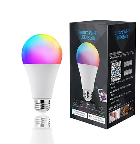 BEXTREME Ampoule LED Intelligente, Ampoule WiFi régulable 16M couleur, blanc, E27 9W équivalente 60W 800lm, Compatible Alexa, Echo et Google Home Ampoule LED Intelligente WiFi