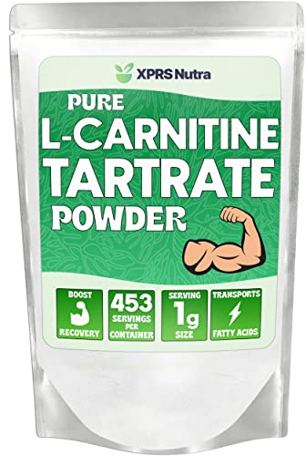 XPRS Nutra L Carnitine L Tartrate Powder - Premium Pure L Carnitine Tartrate - L-Carnitine Powder - Vegan Friendly Bulk L Carnitine - Amino Acid Supplement (16 Ounce)
