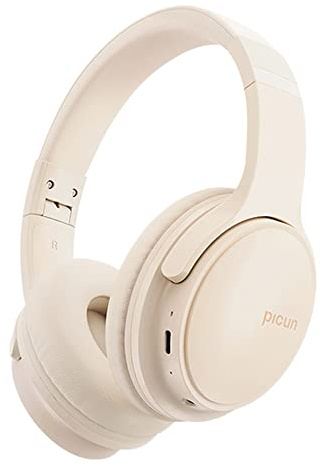 SLuB Kabelloses Headset Over Ear, Faltbares Bluetooth Headset, HD Stereoklang, Eingebautes HD-Mikrofon, 30 Stunden Spielzeit, Geeignet für Handy, Computer, TV, Spiele, Outdoor, Büro (Khaki)