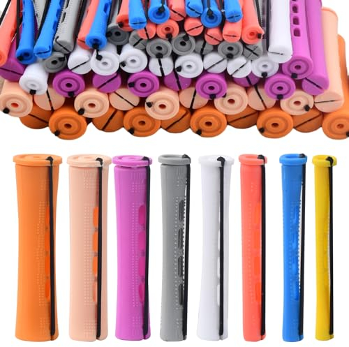 heavenlife 80 Pezzi Bigodini per Capelli, 8 Dimensioni Rullo per Capelli, Kit Bigodini per Ragazze e Donne, Bigodini in Plastica, Bigodini per Aste Permanenti per Parrucchieri