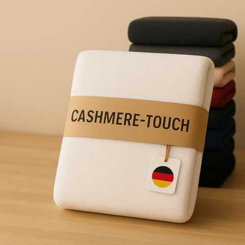 Kuscheli® - warme Spannbettlaken aus Cashmere-Touch Stoff - Verschiedene Größen und Farben - Bettlaken Jersey Fleece Biber Spannbetttuch Laken, Farbe:Weiss, Größe:180-200 x 200 cm