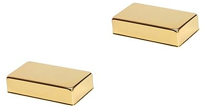 Toyvian 2stücke Humbucker Pickup Abdeckung Aus Hochwertigem Kupfer Gitarre Goldene Tonabnehmer Kappe Passgenau Für Verschiedene Modelle Optimiert Für Besten Und Schutz