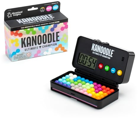 Learning Resources Kanoodle Ultimate Champion, Geschenke für 7-Jährige, Denk- und Logikspiel mit 500 Herausforderungen, mit Stoppuhr und Geräuschen, Solospiel, Reisespiele