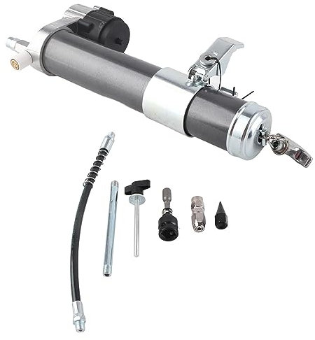 SEAFRONT 12000PSI Fettpistolen-Aufsatzadapter für Elektrische Bohrmaschine, Aluminiumlegierung, Doppelter Verwendungszweck, mit Fettkartusche, Einfach zu Installierendes