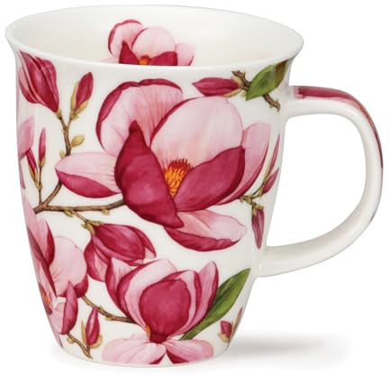 Dunoon Nevis Magnolias Mug en porcelaine fine Rose foncé 0,48 l