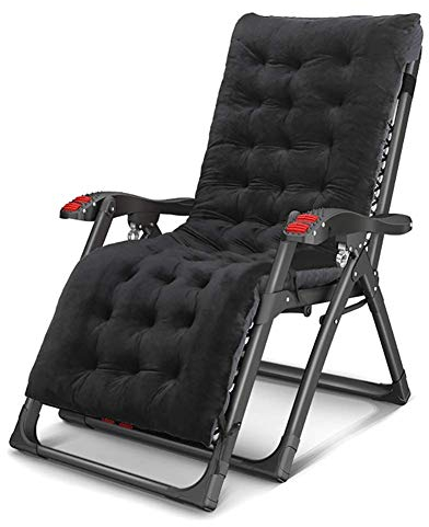 SORVA Sunlounger Garden Klappbarer Hochleistungs-Liegestuhl, übergroßer, Flacher Zero-Gravity-Loungesessel mit Massagegerät, Unterstützung 440 Pfund, mit Polster