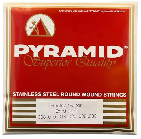Pyramid Stainless Steel 008-038 | E-Gitarren-Saiten | Edelstahl-Saiten | 424 100