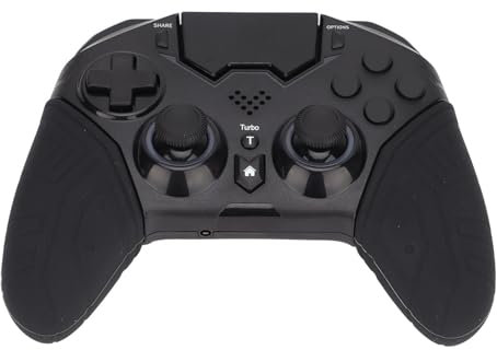 Controlador de Juego, Controlador Inalámbrico de Agarre de Silicona con Luz Macro, Sensor de Giroscopio, Fácil de Usar, para PC, iOS,