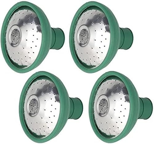 MENIBBLER 4Pcs Universal Garden Watering Can Rose Head, Water Sprinkler Sprayer Fit All Watering Can Rose, Watering Can Sprinkler Head Watering Rose Coarse Replacement Garden Watering Tool (Green 4)