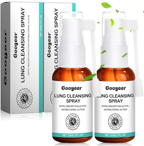 Herbal Lung Spray 2 Stück, Kräuterlungenreinigungs und Reparaturspray