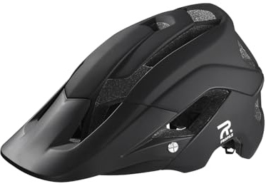 FROFILE Mountain Bike Helmet for Men & Women - Adult MTB Bicycle Helmet with Visor (21.3-22.4 in/ 54-57 cm, Black)