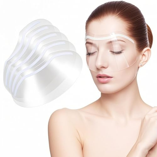 JEYORZY 50 Pcs Viseras Faciales Transparentes Desechables de Plástico para Peluquería Corte, Visera de Protección Transparente para Ducha, Suministros de Peluquería y Extensiones
