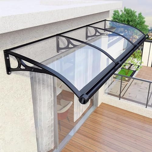Auvent de porte en aluminium pour porte d'entrée pour protection contre la pluie et les UV, couverture élégante pour patio, terrasse et porte d'entrée