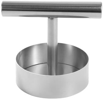 Stainless Steel Hamburger Press Mould Patty Maker, Manual Meat Pie Press Mould for Grill Griddle Meat