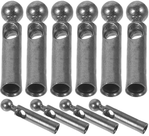Hohopeti Set 10 Perline Riparazione Ombrello in Metallo Argento Coperture Perline di Coda Robuste per Ombrello Pieghevole Facili da Installare