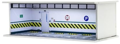 predolo 1:64 Garagenvitrine, staubdicht, beleuchtet, für Modellautos aus Druckguss, mit Druckgussrädern, geeignet für Puppen- und Modellautos