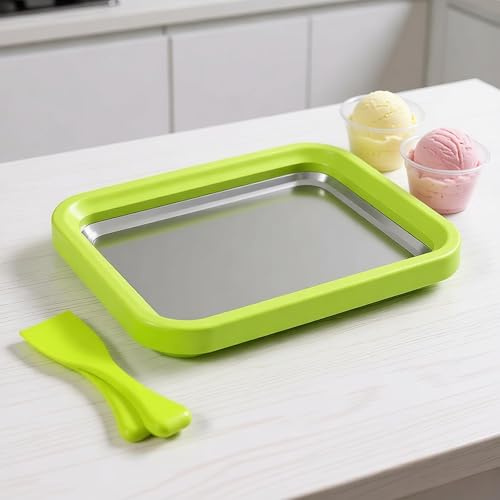 Piastra per gelato Rolls, Rolld Ice Cream Maker, piastra per gelato con spatole per gelato fatto in casa, gelato, yogurt congelato, Easy Clean