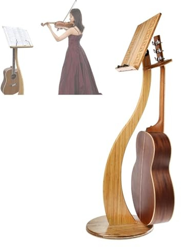 Bambus Notenständer, Holz Notenständer, Notenständer aus Holz for Dirigenten, Orchesternotenständer, Notenclip, for Lesen, for den Schreibtisch und zur Präsentation