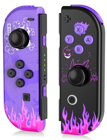 Kipylca Replacement for Switch Controller, Left Right Wireless Controller Compatible with Nintendo Switch/OLED/Lite,with 6-Axis Gyro, Vibration, Motion Control, Wake-up, Screenshot