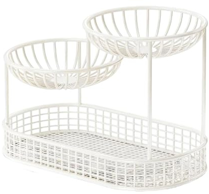 MagiDeal Corbeille à fruits à 3 étages, présentoir à fruits, plateau de service, support à fruits de comptoir, bol de service pour chambre ou mariage