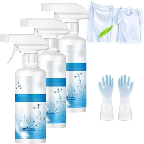 Clothing Emulsifier, Professional Non Ionic Emulsifier Clothing Cleaner, Powerful Laundry Stain Remover Spray, Fabric Conditioner Restore Spot Cleaner for Clothes Grease Oil (3Pcs)