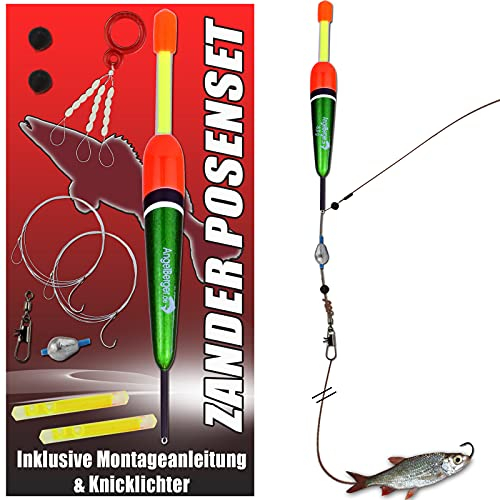 Angel-Berger Kit de montage pour pêche au sandre avec bâton lumineux Ready2Fish Kit de pêche au sandre