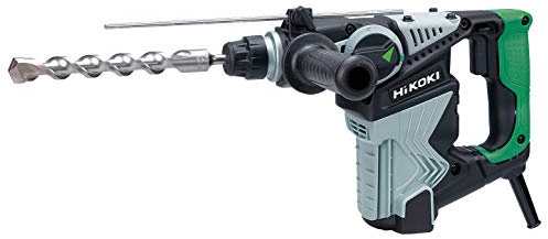 HiKOKI Bohrhammer & Meißelhammer SDS-Plus, 720 W Kombihammer Beton Ø28mm | 3 Modi, Bohren, Hammerbohren, Meißeln, 3,2 J Schlagenergie, Soft-touch Handgriff, im Koffer mit Zubehör, 3,5 kg Gewicht