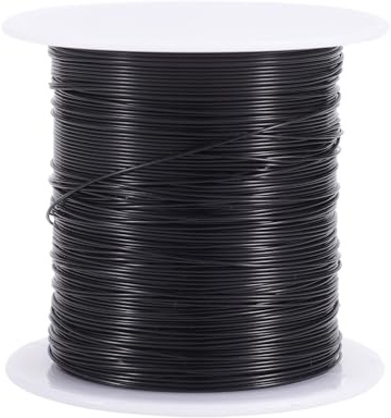 PandaHall Kupferdraht, anlaufgeschützt, 24 Gauge, 0,5 mm, Schmuckdraht, für Bastelarbeiten, Perlenschmuck, Schmuckherstellung, Schwarz