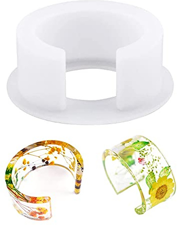 Stampo Bracciale Resina Silicone per Gioielli Fai Da Te - Braccialetto C Font - Stampi per Creazione Artigianato Fatto a Mano - Decorazioni Bianco