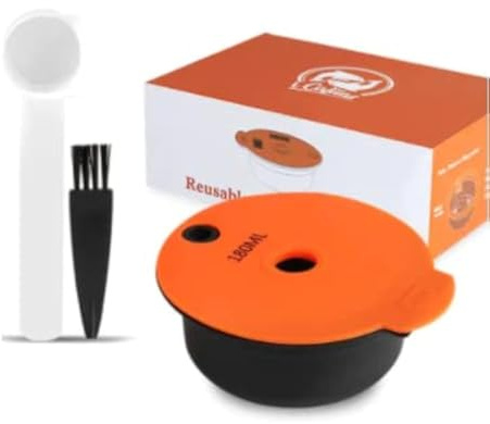 Capsules de café réutilisables, compatibles avec les machines Bosch Tassimo, filtres à café rechargeables, kit complet d'accessoires de café K-Cups (180 ml x 1)