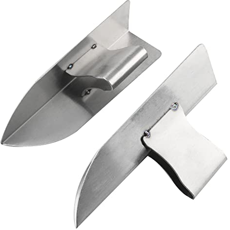 JCBIZ 2 unids Drywall herramienta de esquina de pared exterior interior de acero inoxidable paleta de esquina herramienta de enlucido 90 grados ángulo recto pared esquina espátula