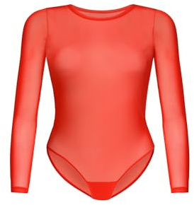Teyli – elegante body de malla con mangas largas y corte clásico tipo slip, que realza la silueta y aporta estilo a cualquier look.