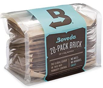 Boveda Hohe Saugfähigkeit 49% Feuchtigkeitskontrollpacks für Musikinstrumente - 20 Stück - Größe 40 - Verziehen