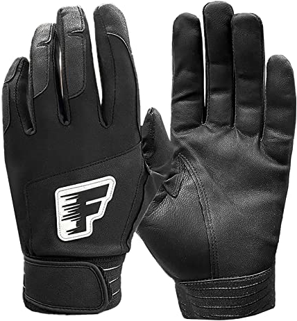 FINGER TEN Baseball Handschuhe Batting Gloves Super Grip and Protective Handschuhe, Jungen Mädchen Sommer Outdoor Sporthandschuhe (Youth Size-Schwarz, S Youth)