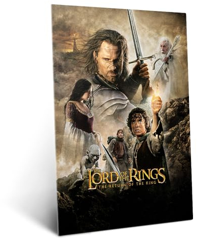 Displate Metallposter Der Herr der Ringe - Middle-Earth - The Return of the King Plakat - Wandbilder Deko Bilder für Wohnzimmer Schlafzimmer - Geschenk - Wanddeko Poster 32 cm x 45 cm