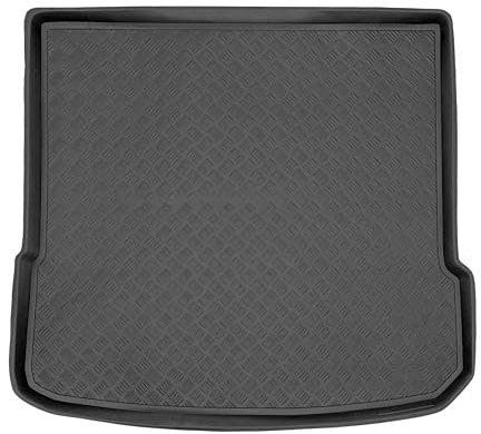 SMK Kofferraum schutzmatte Kofferraummatte passt für Audi Q7 I 2005-2015 Strapazierfähige Kofferraummatte für alle Jahreszeiten, die vor Schmutz und Dreck schützt