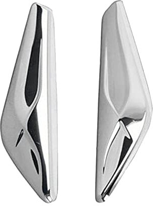 Lot de 2 carénages d'aile avant de voiture Baceyong - En ABS chromé - Entièrement compatible - Pour BMW X3 X4 F25 F26 2015-2018, 51117338569, 51117338570