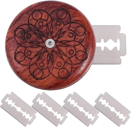 1 Satz Brotlammteig mit 5 Klingen Edelstahl Bäckermesser Teigmesser Baguettemesser Bäckerkratzmesser mit Lederüberzug für DIY Brotteigmuster Backen Kochwerkzeug Professionell und attraktiv