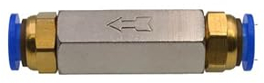 Pneumatisches Rückschlagventil, 6 mm, 8 mm, 10 mm, 1/4 Außendurchmesser, Schlauch, Einwegventil, Luft, Gas, Einzelweg, Messingventil, Luftkompressor-Rohrverschraubungsadapter ( Color : CV-03BSP 10MM )