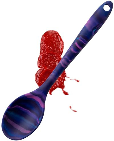 Taylors Eye Witness Mini Silicone Nebula Stirring Spoon - Dishwasher Safe, Perfect for Non-Stick Pans. Small Enough for Jars. Odour, Stain & Heat (260°C/500°F) Resistant. 5 Year Guarantee