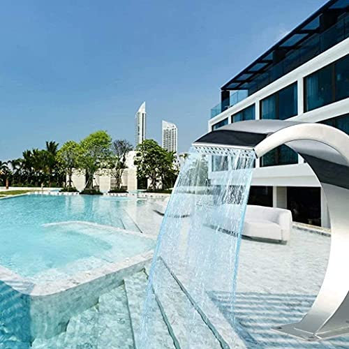 Garten-Wasserfall-Pool-Brunnen Edelstahl-Pool-Wasserfall-Brunnen für in den Boden eingelassene Pools im Garten