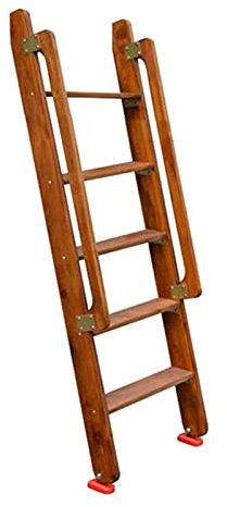 KAZUP 50 55 66 Inch Bunk Twin Bed Ladder Wooden with Handrail,Modern Loft Bed Ladder Non-Slip for Home Attic Bedroom Apartments,Load 150KG (Color : Brown, Size : 5 Steps)